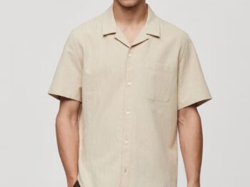 Benson Boone “Beautiful Things” Style: Beige Linen Shirt Benson Boone beautiful things video style