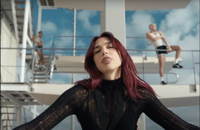 Dua Lipa’s “Illusion” Music Video Style: Black Mesh Top Dua Lipa Dua Lipa