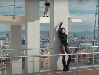 Dua Lipa’s “Illusion” Music Video Style: Black Cut Out Swimsuit Dua Lipa Dua Lipa