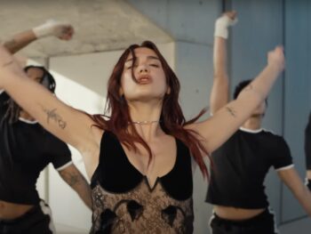 Dua Lipa’s “Illusion” Music Video Style: Black Lace Bodysuit Dua Lipa Dua Lipa